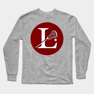 Maroon L lacrosse Long Sleeve T-Shirt